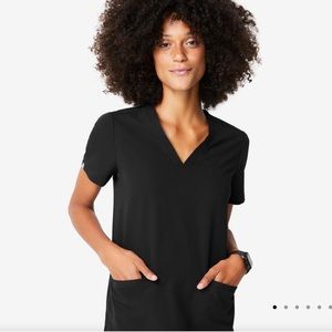 Figs Scrub Set in Black Large